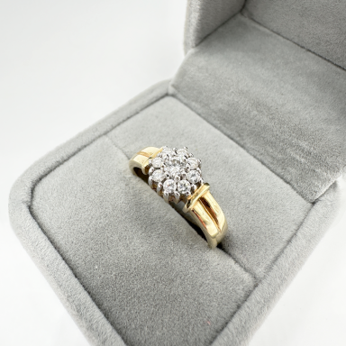 Blumen Diamant Cluster Ring